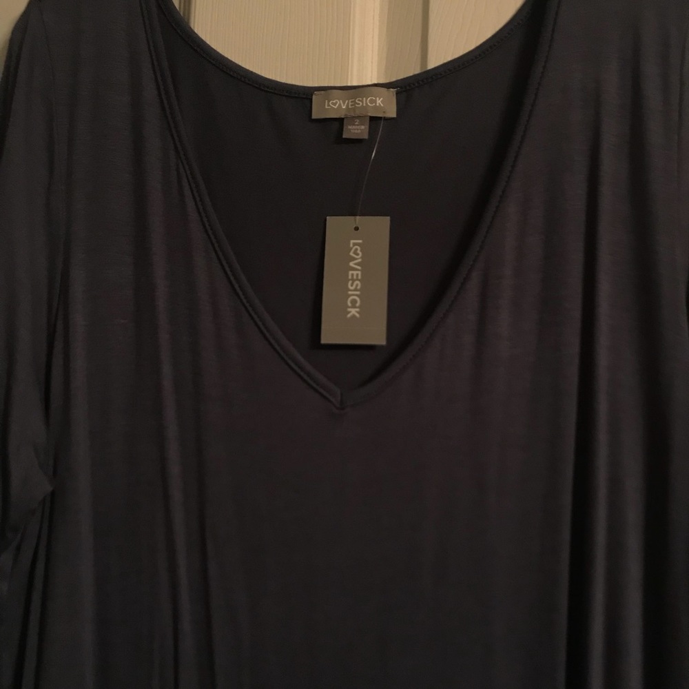 LOVESICK Low Cut Teal Blouse Size 2 (16-18)